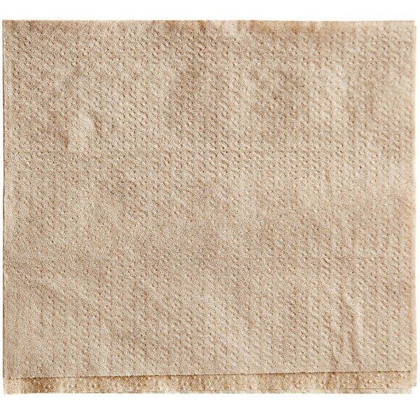 A close up of a pack of EcoChoice natural kraft paper napkins.