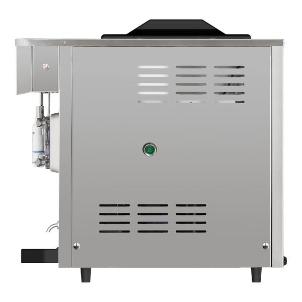 A stainless steel single bowl slushy and granita frozen drink machine.