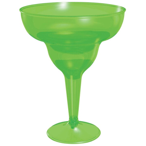 green plastic margarita glasses