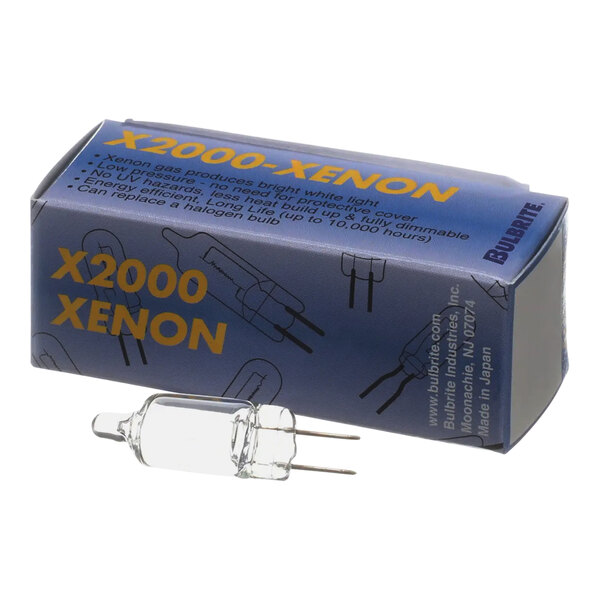 A blue box with yellow text containing two TurboChef Xenon light bulbs.