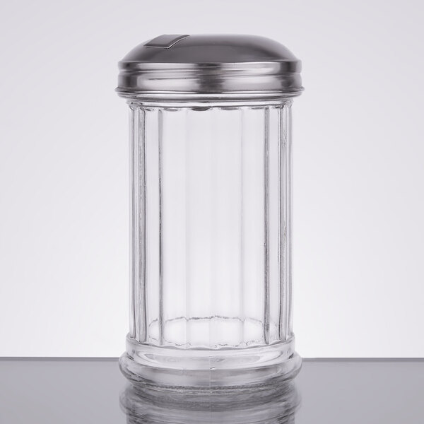 VOLLRATH SUGAR POURER GLASS JAR Case of 12 CHROME TOP Details about   New 