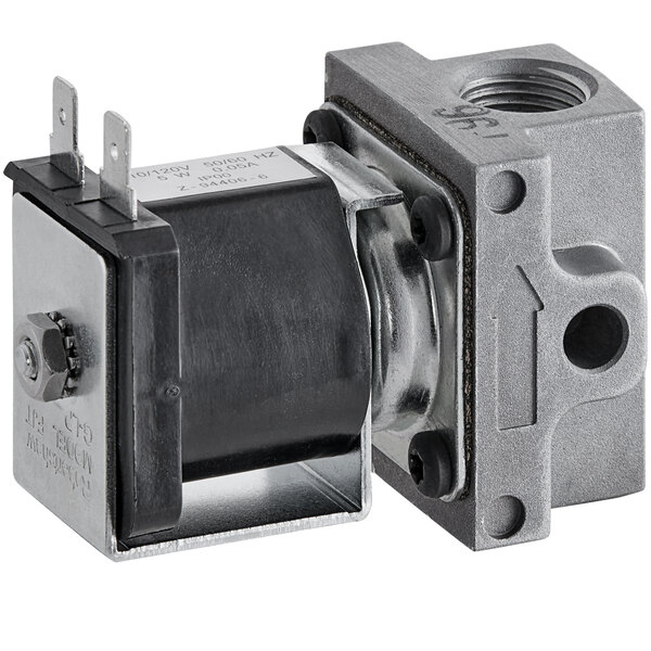 A close-up of a Robertshaw Industries gas cooking control with a black cover.