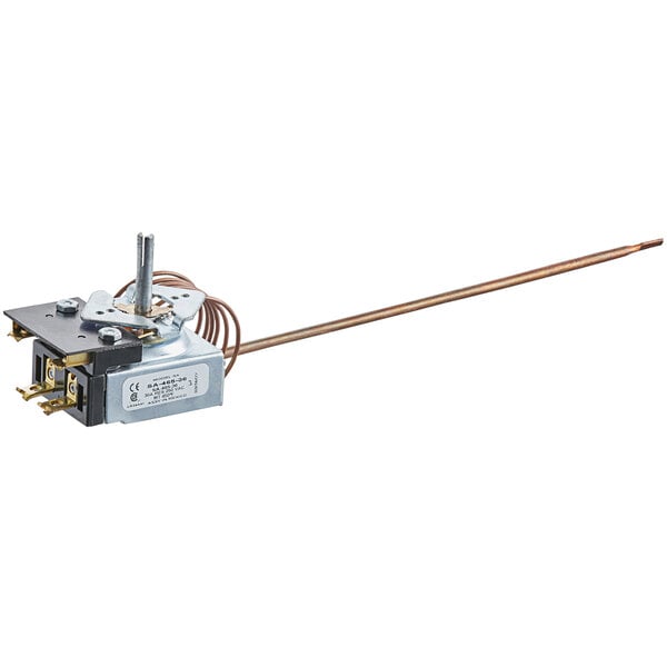 A Robertshaw Industries thermostatic electric control with a long metal rod.
