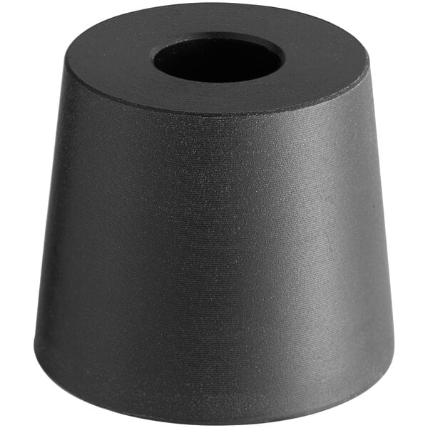 A black rubber bumper with a hole for Estella dough presses.