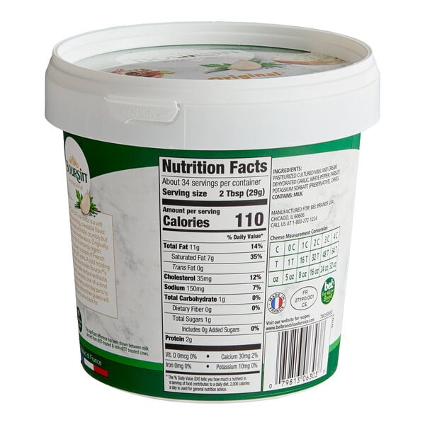 Boursin Garlic and Fine Herb Gournay Cheese 2.2 lb. - 2/Case