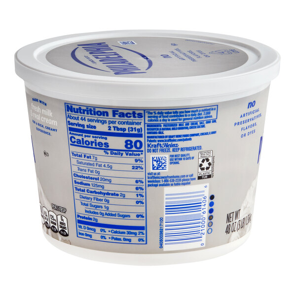 A 48 oz (3 lb) tub of Philadelphia Original Cream Cheese Spread.
