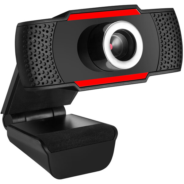 An Adesso CyberTrack H3 webcam with a red border.