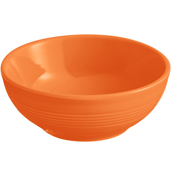 An Acopa Capri stoneware nappie bowl in orange.