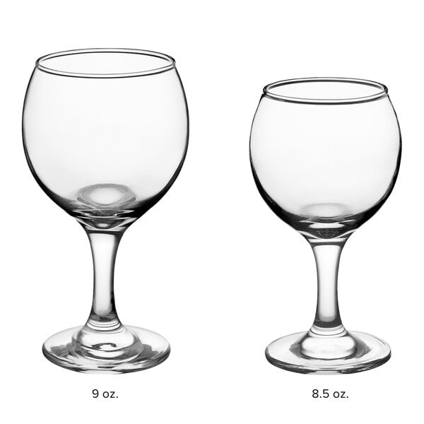A pair of Acopa all-purpose wine glasses.