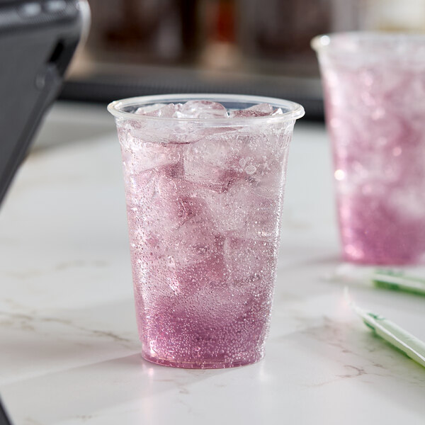 Fabri-Kal GC10 Greenware 10 oz. Compostable Clear Customizable Plastic Cold Cup - 1,000/Case