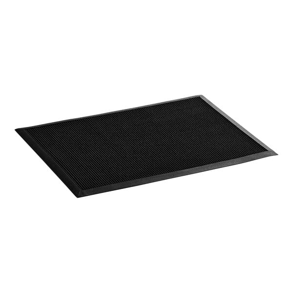 A black rectangular Lavex anti-fatigue mat with a black border.