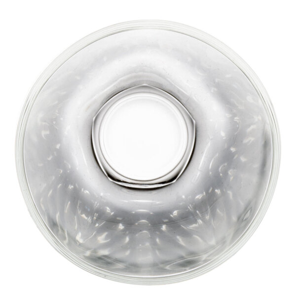 A close-up of a Libbey Inverness beverage glass with a white circle on the rim.