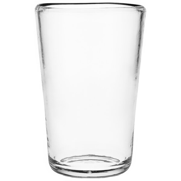 A clear Fortessa Tritan plastic highball glass.