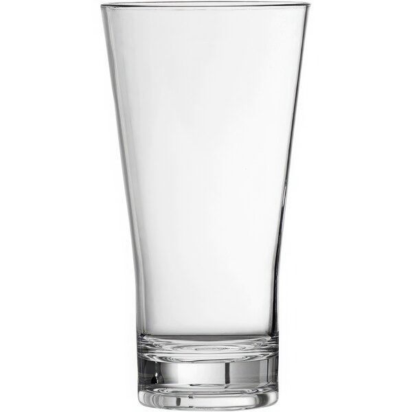 A clear Fortessa Tritan plastic beverage glass on a white background.