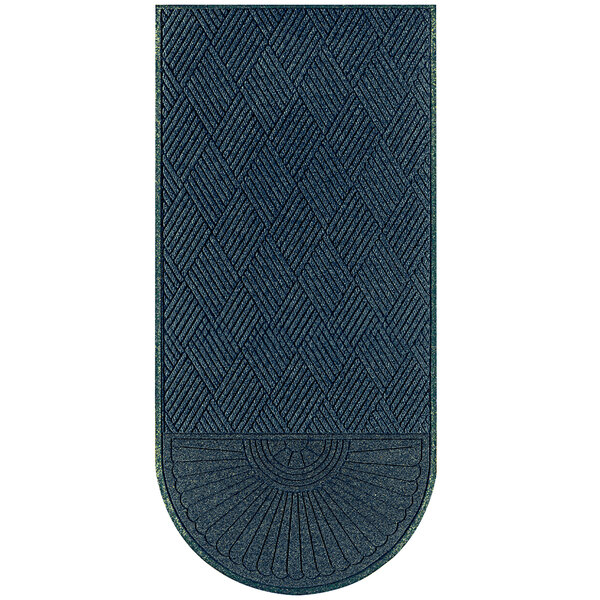 A blue WaterHog Eco Grand carpet mat with a diamond pattern.