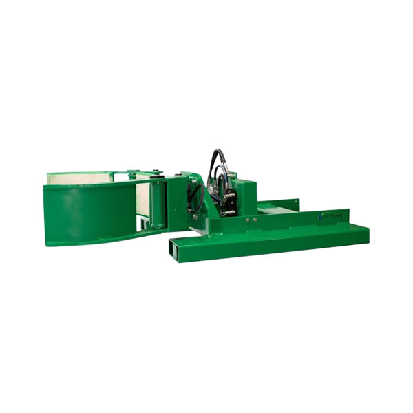 A green Valley Craft hydraulic lift truck attachment with a metal frame and green handles.