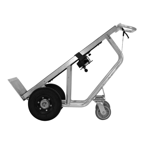 A silver metal Valley Craft hand truck with black wheels.