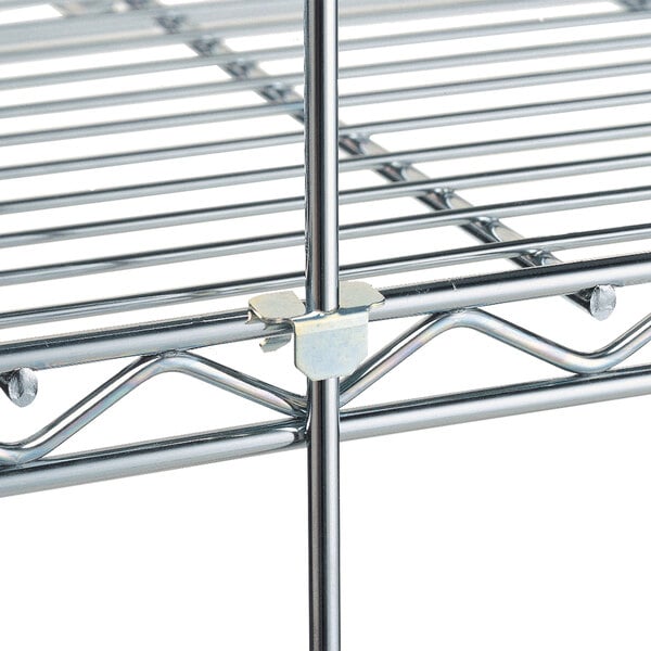 A Metro chrome wire shelving rod.