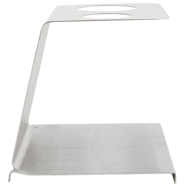 A Cardinal Detecto metal stand with two holes.