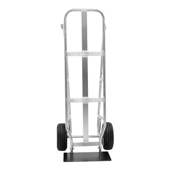 A silver Valley Craft hand truck with black wheels.
