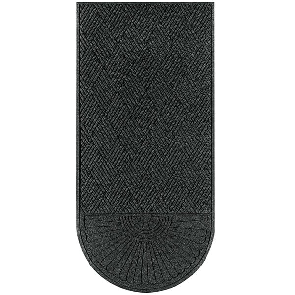 A black rectangular WaterHog mat with a diamond pattern.