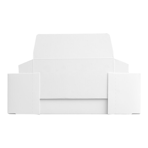 A white rectangular Valentine's Day candy box with a handle on top.