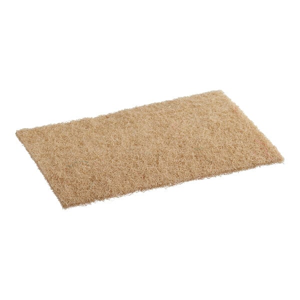 A brown Lavex Eco Light-Duty Sisal Scouring pad.