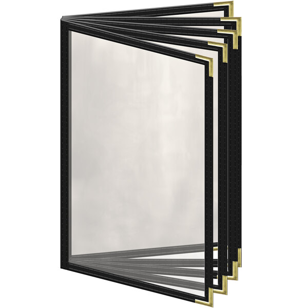 A black and gold rectangular H. Risch, Inc. menu cover with 10 views.