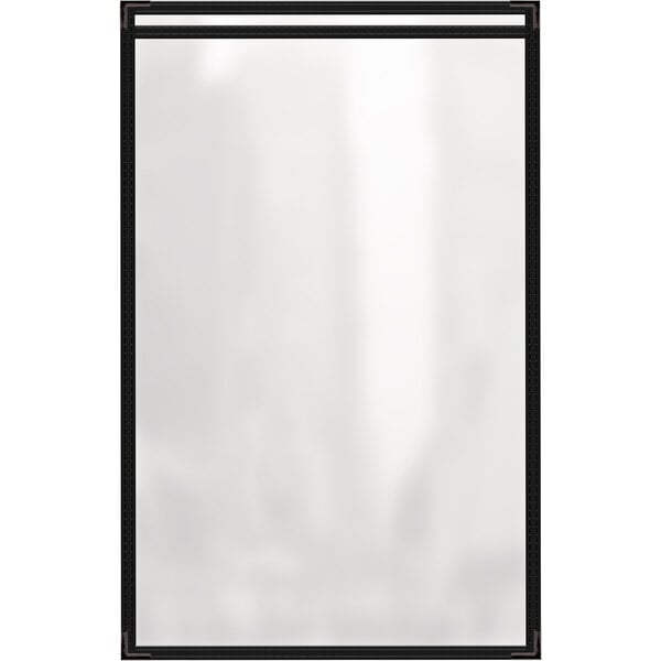 A white rectangular object with black edges.