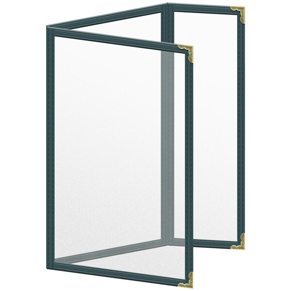 A green H. Risch, Inc. menu cover with gold corners.