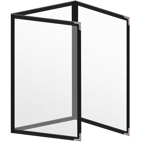 A black rectangular H. Risch menu cover with a white border.