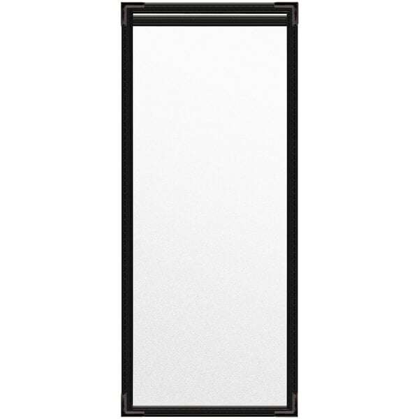 A white rectangular object with black edges.