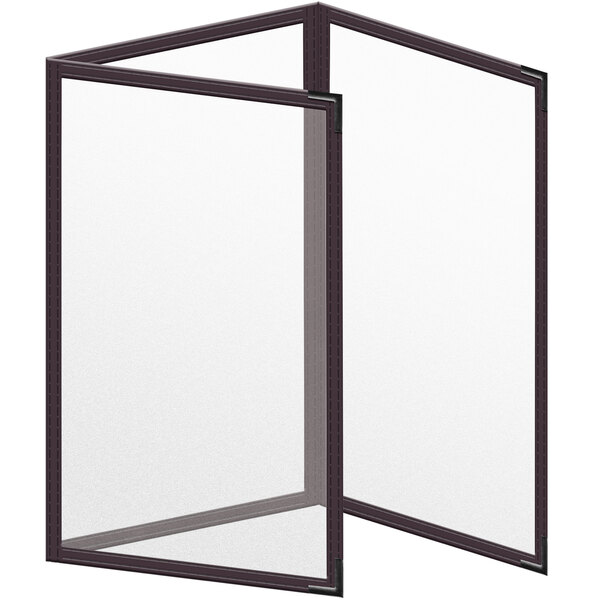 A white rectangular object with black corners and a black border.