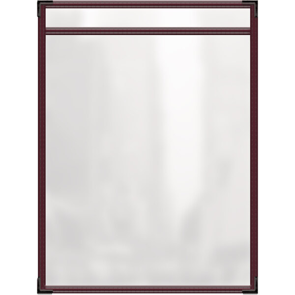 A white rectangular object with a red border.