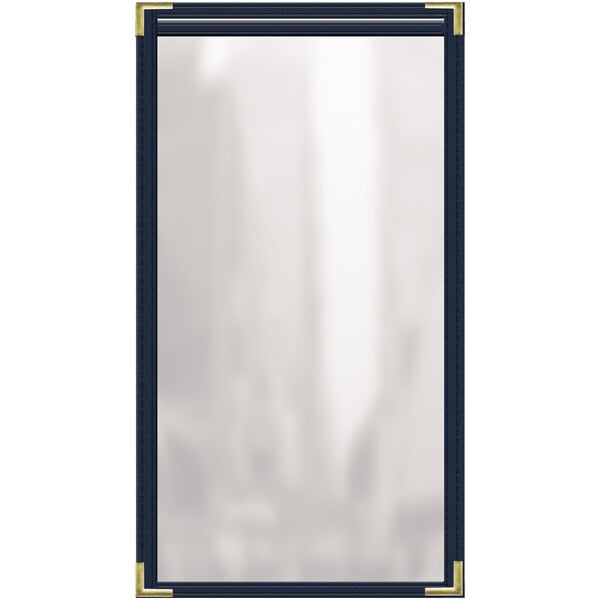 A white H. Risch, Inc. menu cover with gold corners.