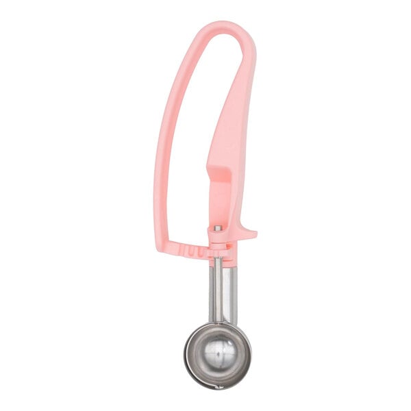 Vollrath 47402 Jacob's Pride® #60 Pink Squeeze Handle Disher - 0.54 oz.