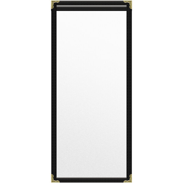 A white rectangular object with black edges.