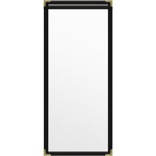 A white rectangular object with black edges.