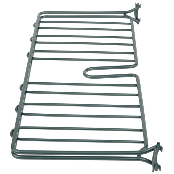 A Metro wire shelf divider with smoked glass.