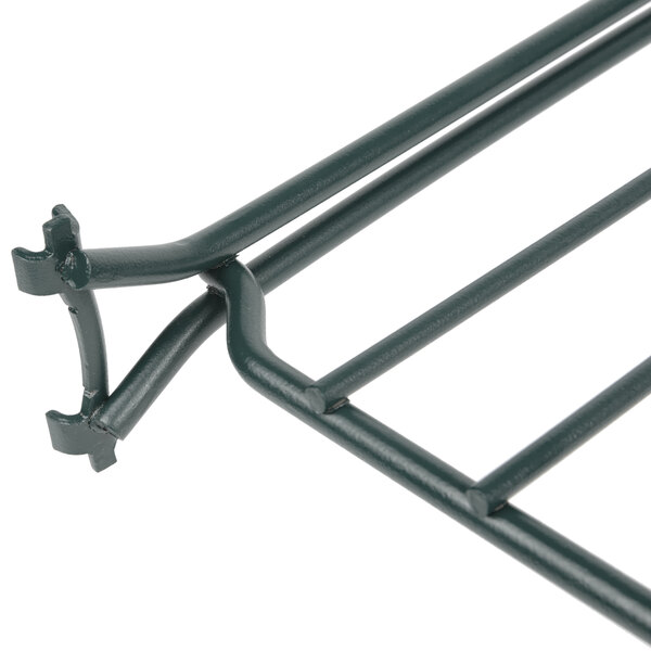 A Metro smoked glass wire shelf divider with two bars.