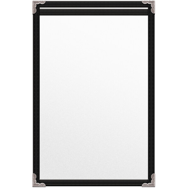 A white rectangular object with black edges.