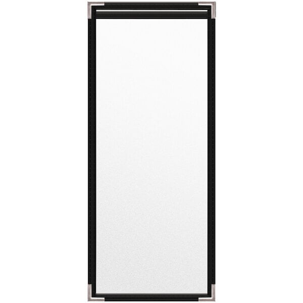 A white rectangular object with black edges.