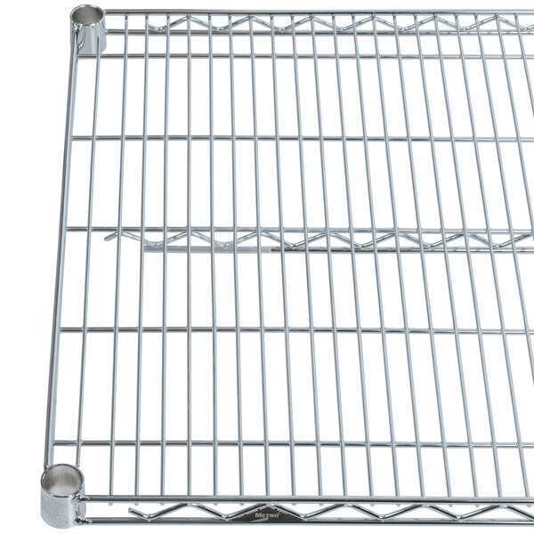A Metro Super Erecta Brite wire shelf with two shelves.