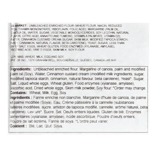 Bridor Ready to Bake Brioche Cinnamon Roll 4.59 oz. - 36/Case