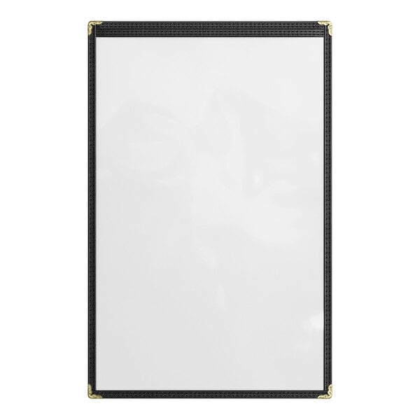 Choice 11" x 17" Black 2-View Single Pocket Menu Cover