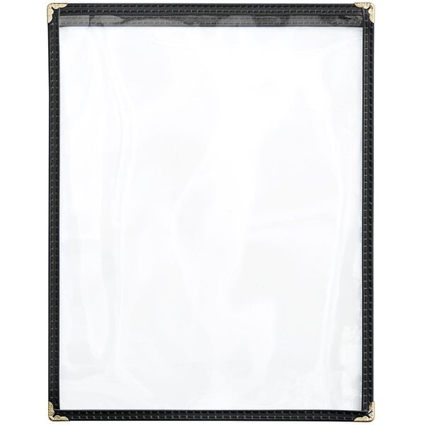 A black Choice menu cover with white trim and 2 display panels.