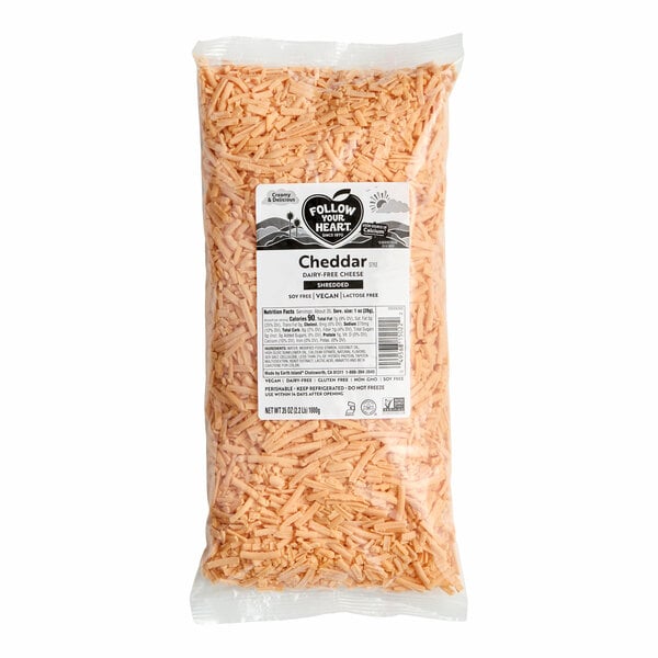 Follow Your Heart Vegan Shredded Cheddar Cheese 2.2 lb. - 6/Case