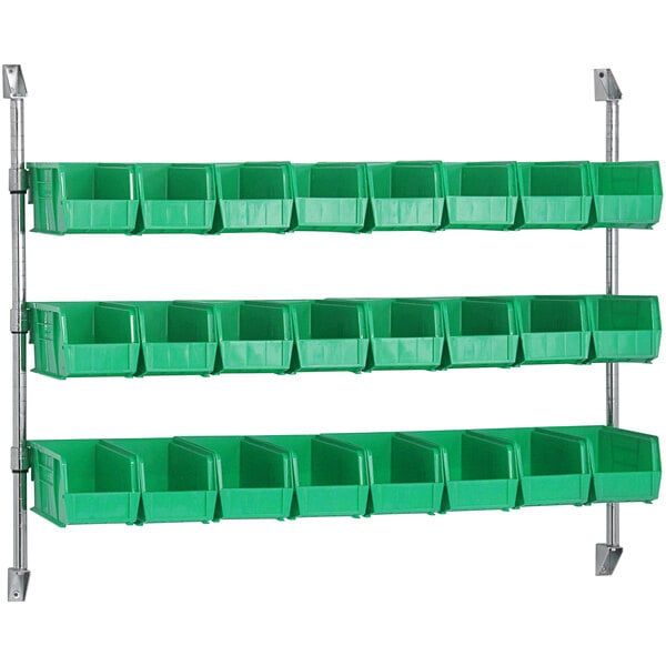 A Quantum wall mount with green divider bins.