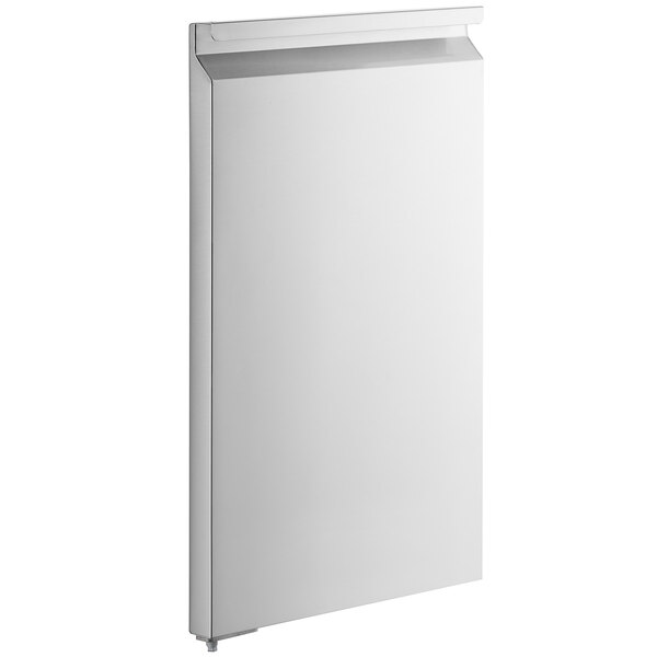 A white rectangular Avantco left hinged door with a black border.