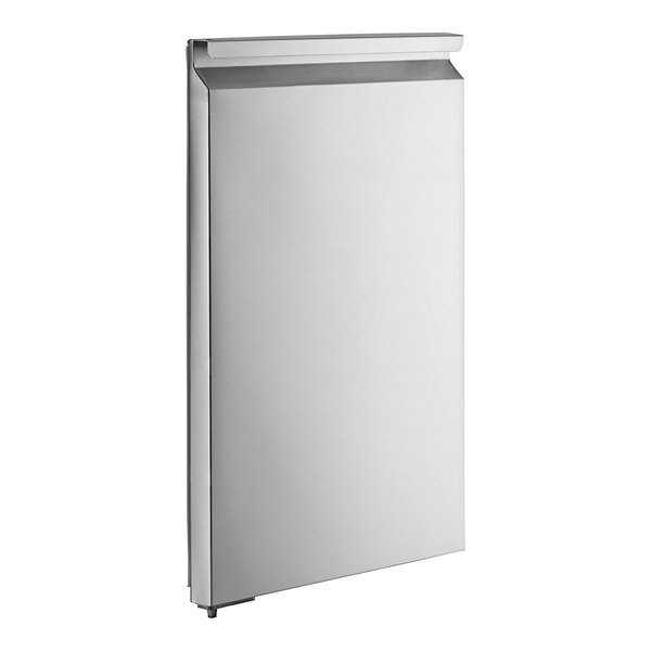 The left hinged door for an Avantco stainless steel refrigeration unit.